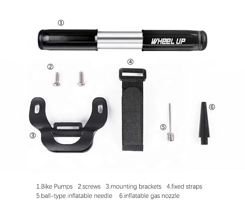 WHEEL UP Wholesale 100 PSI Bicycle Air Pump Mini Hand Inflatable Supplies Pump Portable Bike Pump Hose