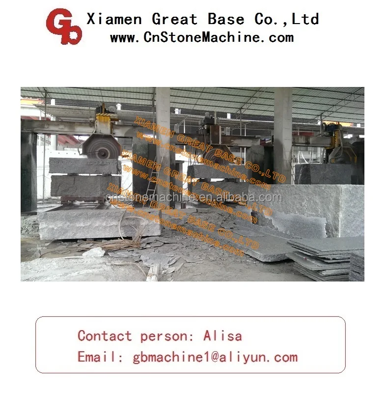 Auto Stone Bridge Type Block Cutter with Trolley