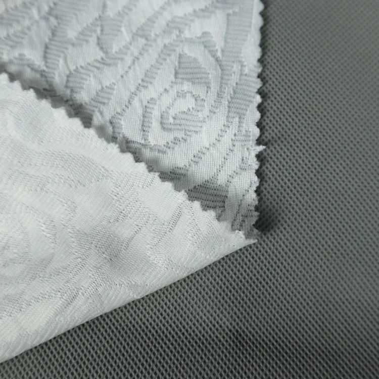 Shaoxing textile stock flower design knit fabric polyester spandex jacquard fabric