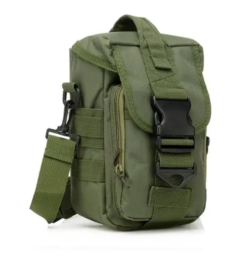 M6 outdoor tactical cell phone mobile phone camera one shoulder strap bag with molle systems on backside and both sides