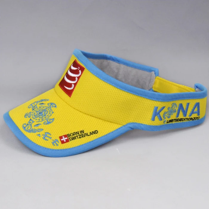 Free sample customize embroidery logo lightweight quick dry running visor