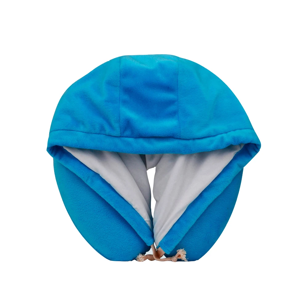 Excellent Travel Accessories Sleeping Travel Camping Airplane Hood Memory Foam Neck Hoody Pillow With Hood