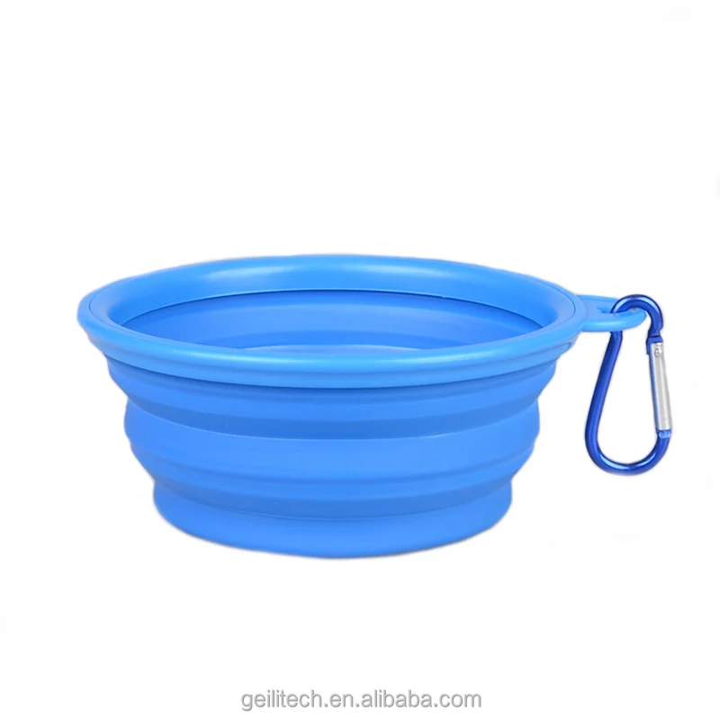 Большая Поставка со склада, складная силиконовая миска для собак объемом 300 мл или 1000 мл с логотипом под заказ