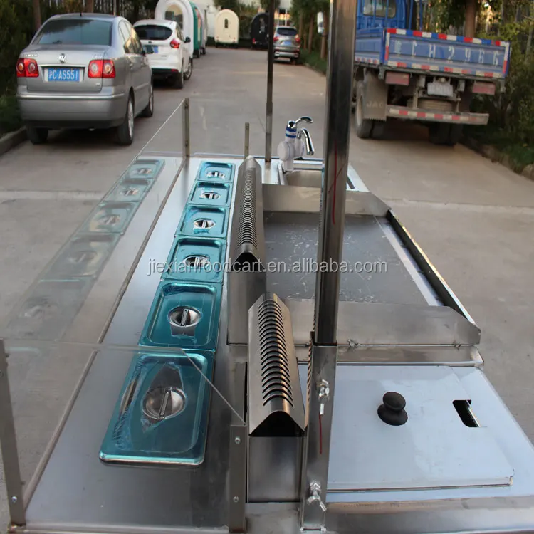 JX-CR180 Shanghai Jiexian coffee kiosk indoor cart mobile food carts for coffee for donuts for sale