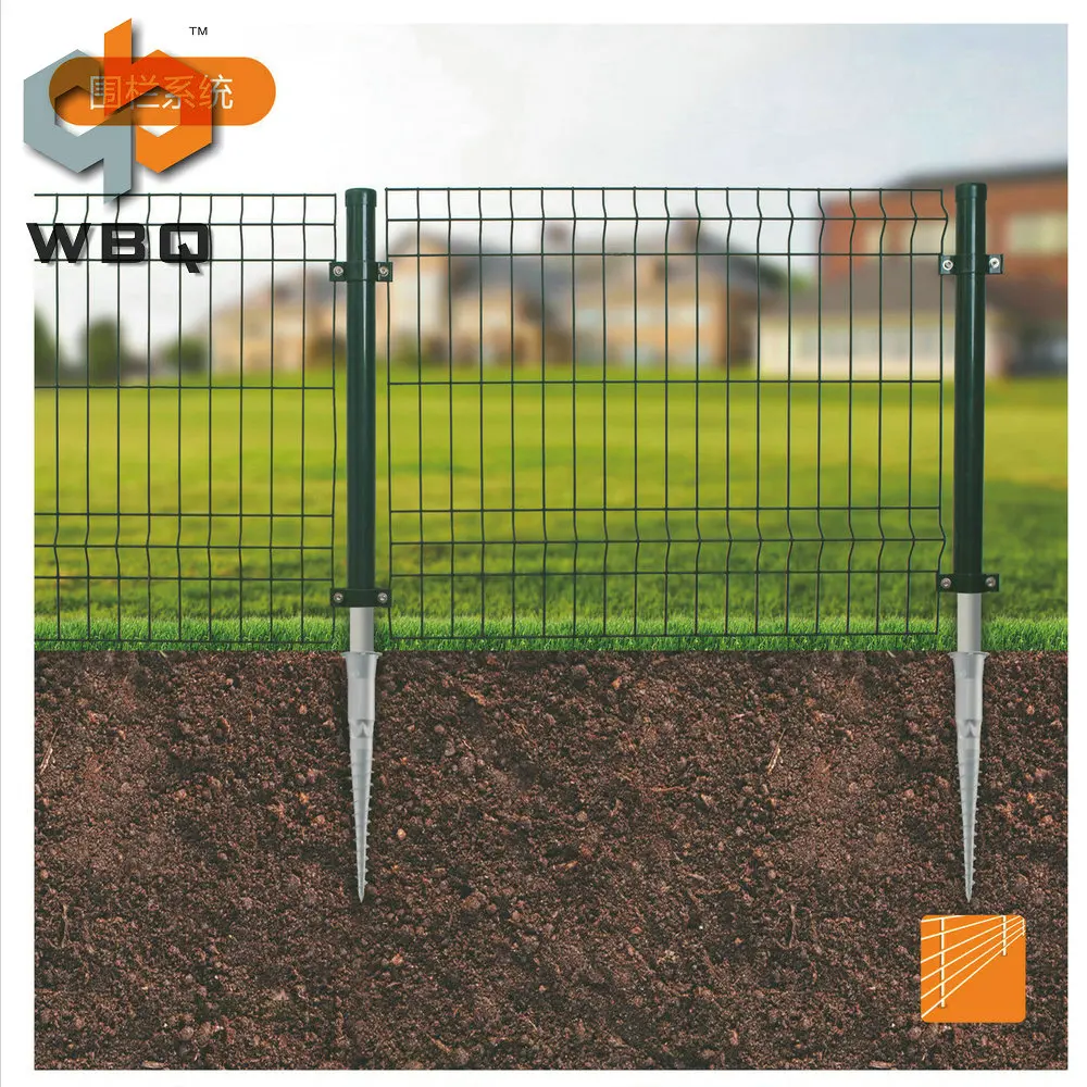 No dig steel galvanized ground screw anchor for wire mesh fence
