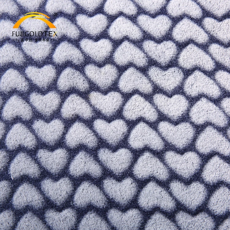 High quality comfortable thick jacquard printed knitted flannel fleece blanket fabric