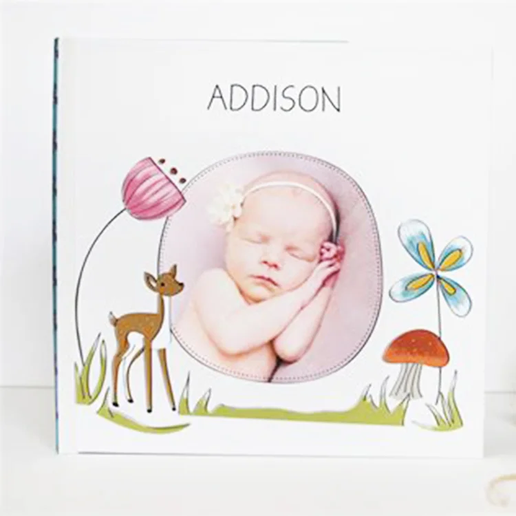 manufacturer custom pages linen cardboard 10x12 babys first photo album of family