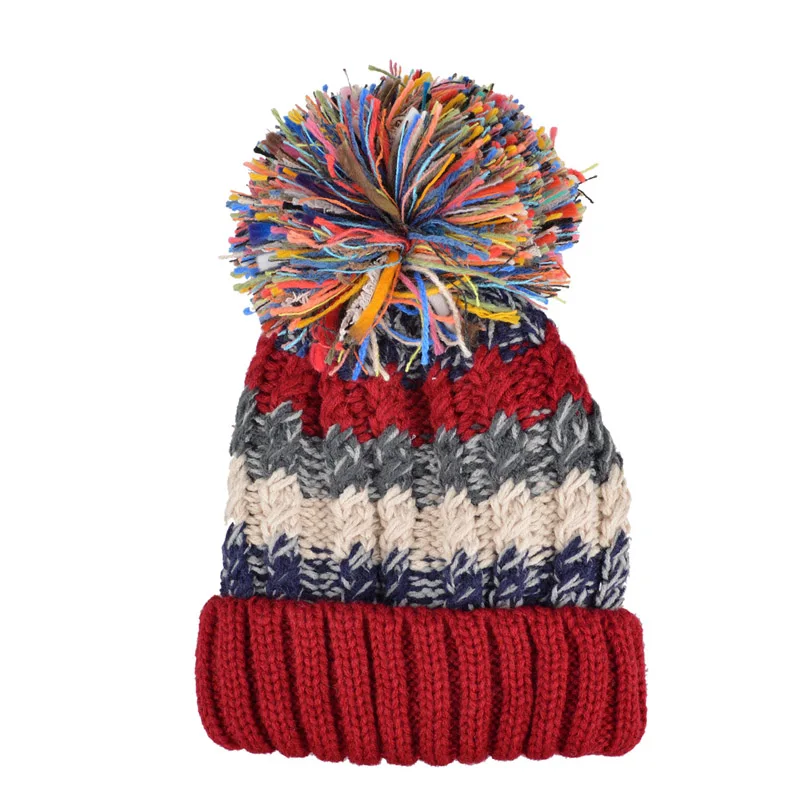 Design manufacturer slouchy custom beanie Your Own Winter Hats wholesale knitting beanie hat with pom pom