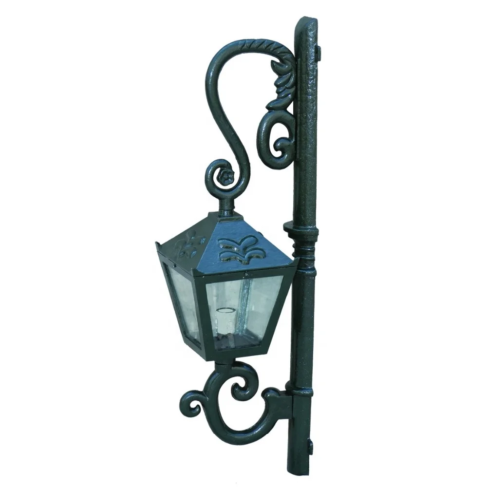 China supplier outdoor light head cast iron garden wall lamp