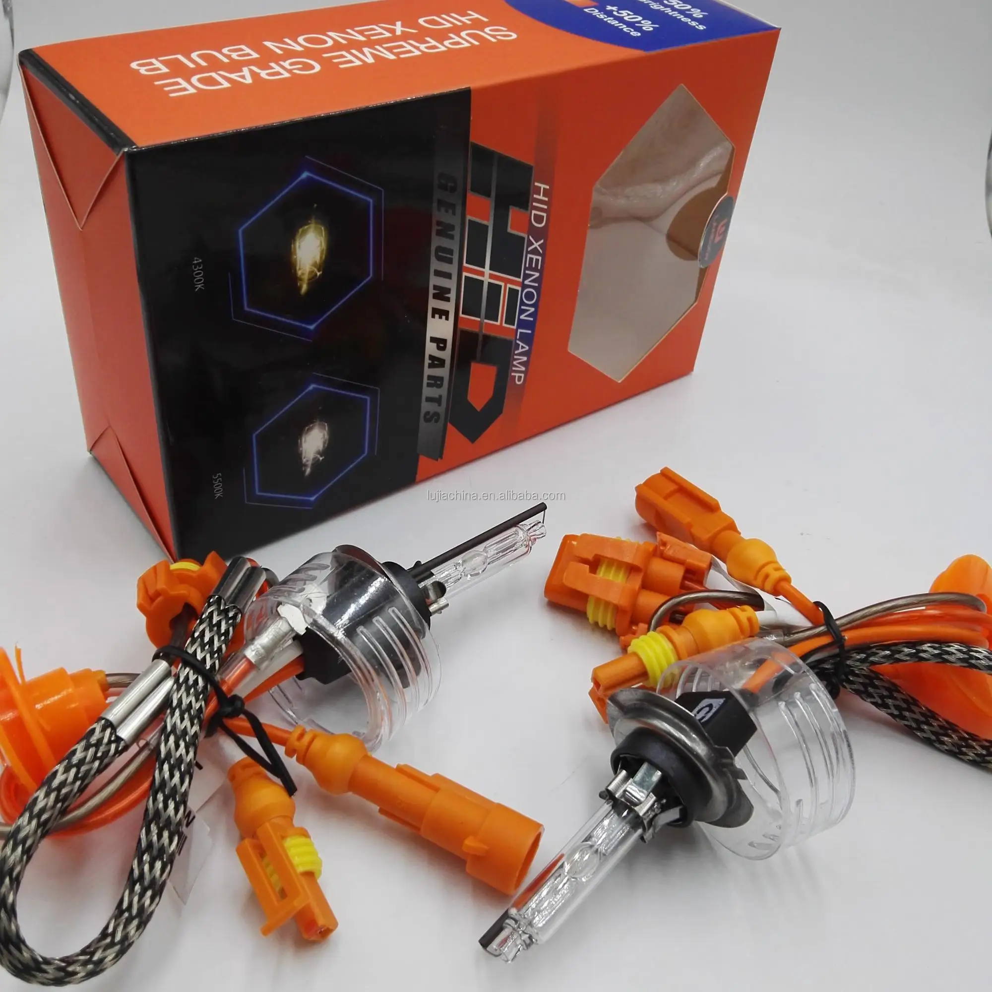 High quality LUJIA 35W D1S D1R HID xenon lamp 3800lm H4 H7 H11 9005 9006 Hir2 high bright HID bulb 35W 3800LM aozoom