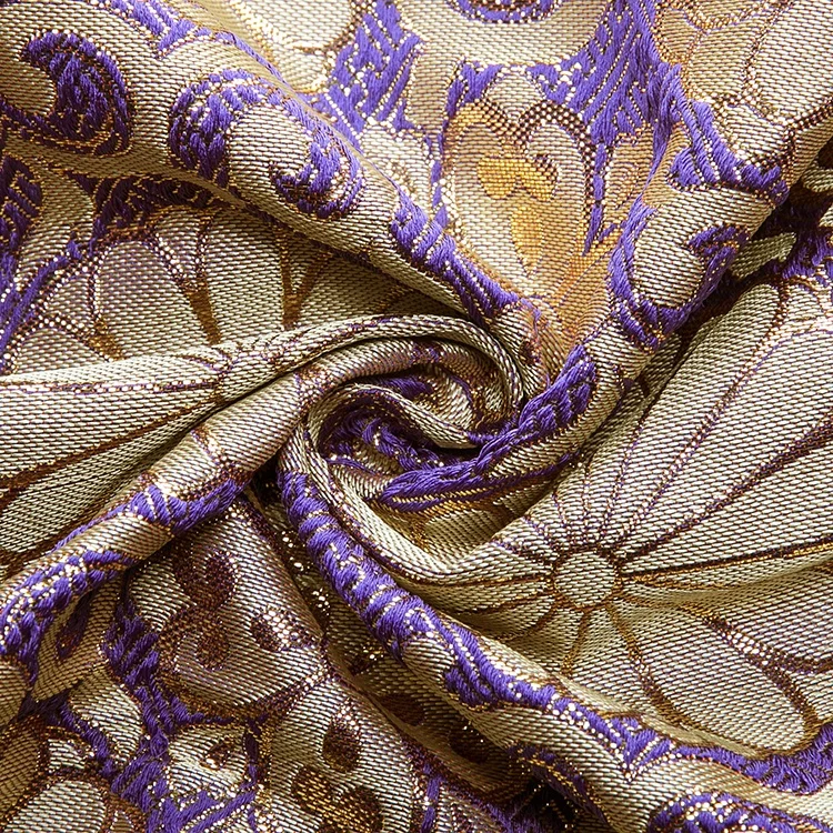 Hangzhou Textile High Quality Customization Metallic Flower Pattern Lady Garment Fabric Yarn Dyed Fabric For Clothes