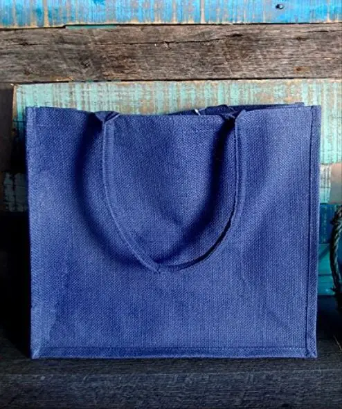 
Jute Tote Shopping Bags Laminated Interior jute bag 