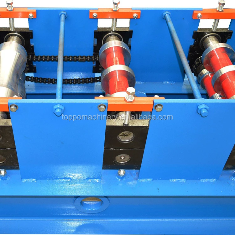 Iron Metal Ridge Cap Roofing Sheet Making Forming Machine 2021 Aluminum Colored Steel Tile 0.3-0.8mm Rolling Thickness 2 Works