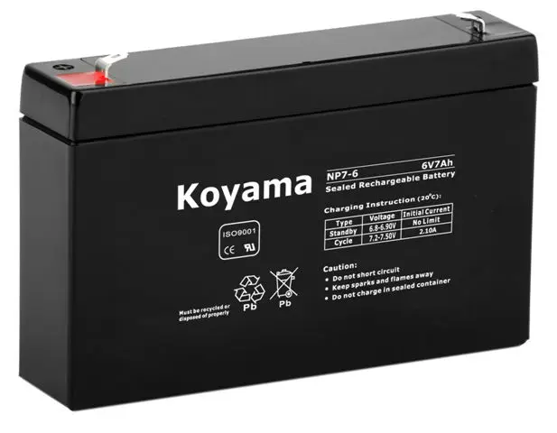 6V 7AH Sealed Rechargeable Battery
