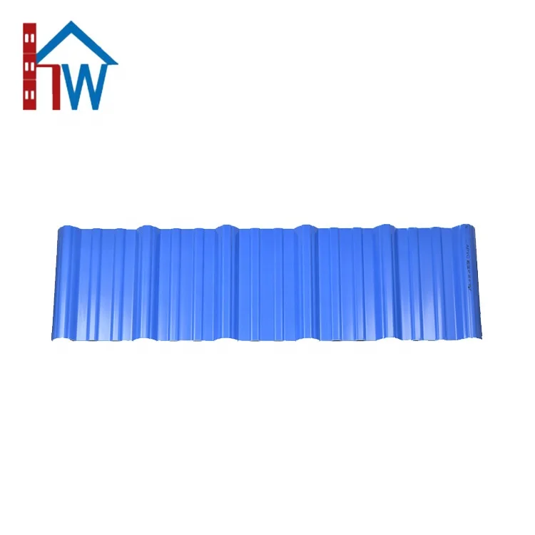 Waterproof corrugated plastic upvc roof covering trapezoidal sheet panels