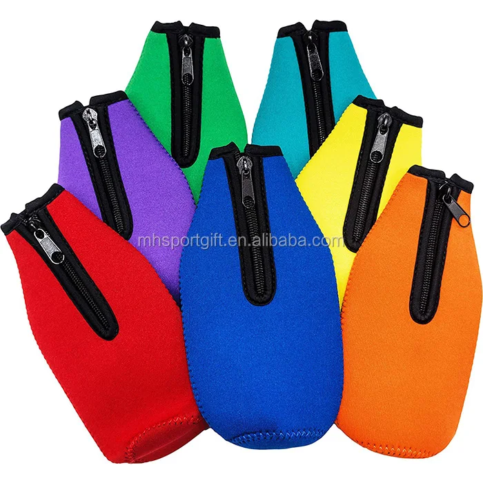 
Custom neoprene bottle cooler with zipper for 330ml beer bottle 