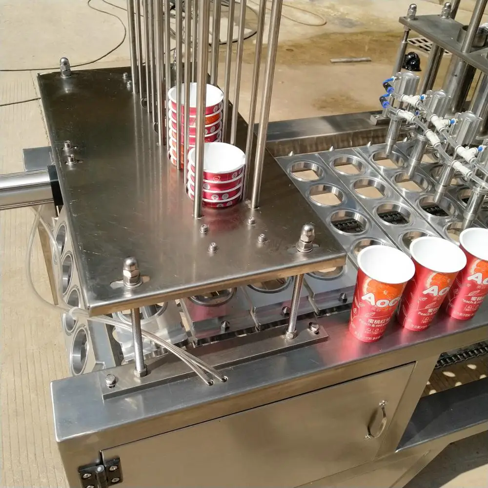 Automatic Cup Filling Sealing Machine/ Plastic Cup Sealer for Flavored Drink Stirred Yoghurt Fruit Yoghurt