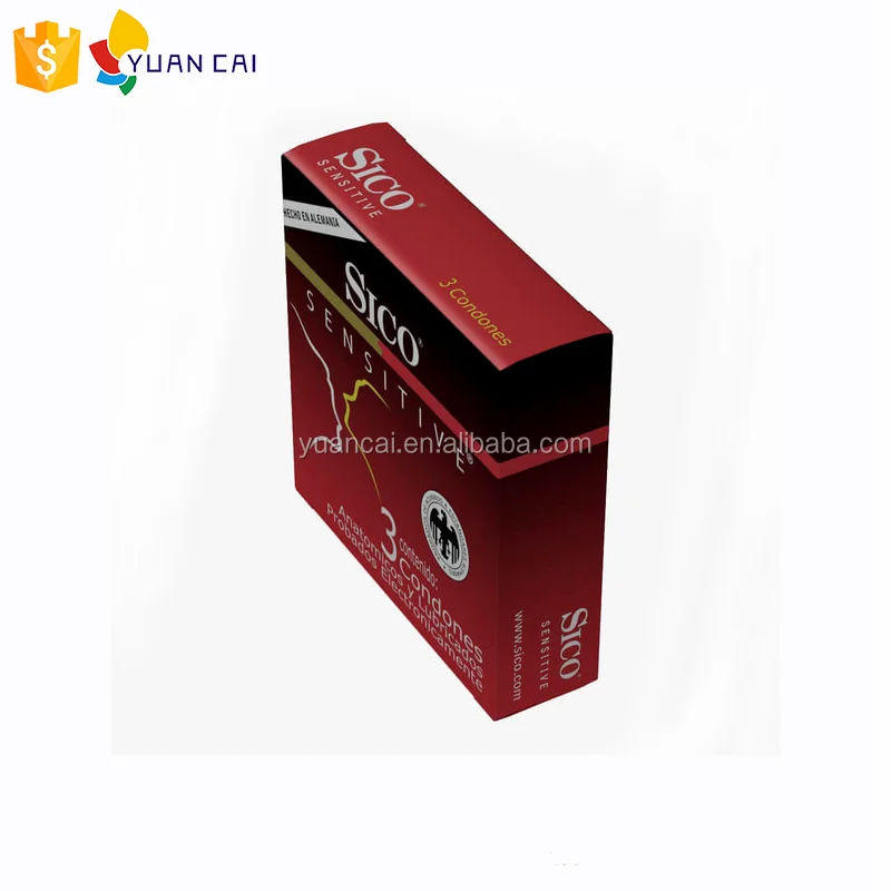 China hanger paper custom condom box with logo printing