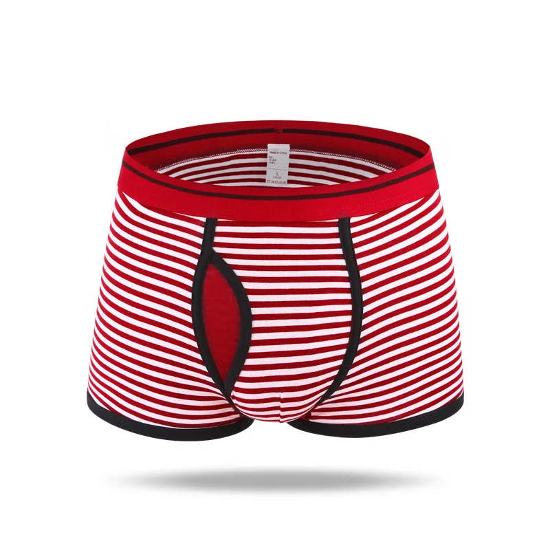 2019 Latest man underwear 95%cotton and 5%spandex mens stripe boxer briefs