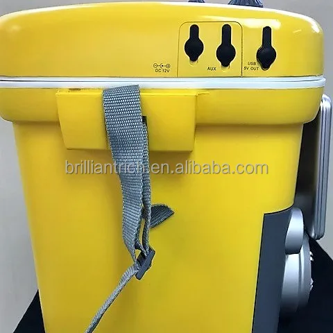 Food  beer can cooler box with wireless speaker and tablet holder