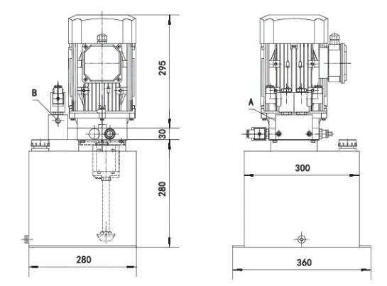 220V AC Hydraulic Power Pack Unit For Double-scissors Lift