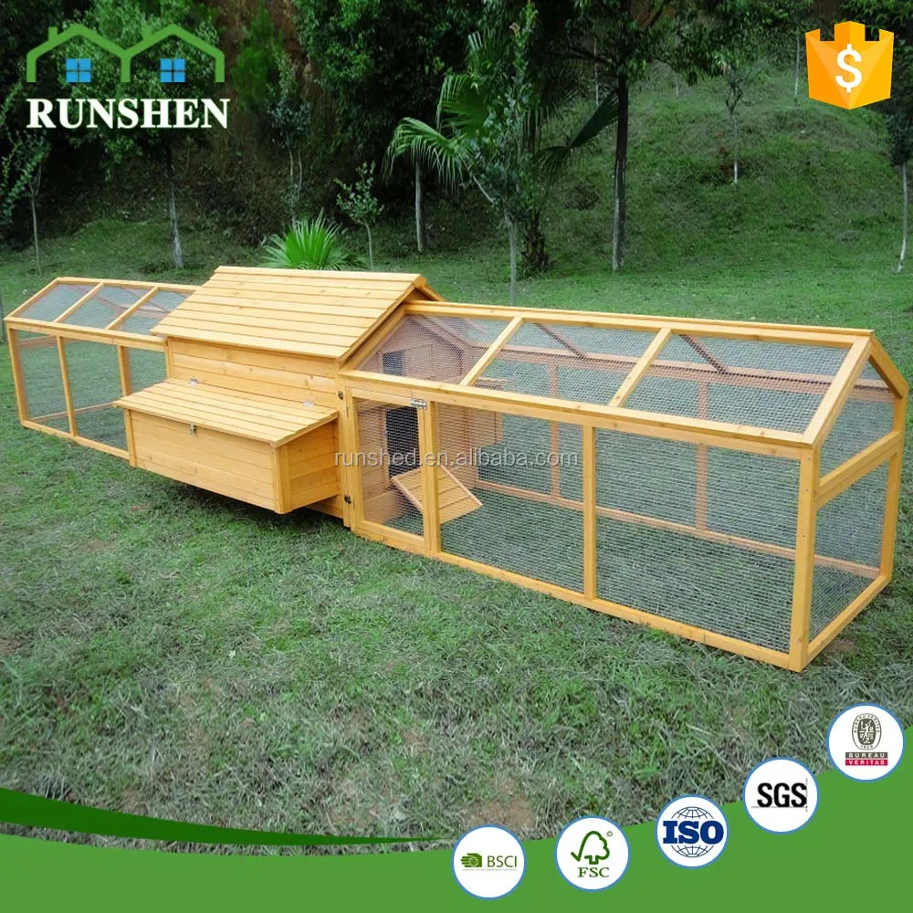 Chicken Coop Galvanized Wire Mesh Wooden chicken House Heater