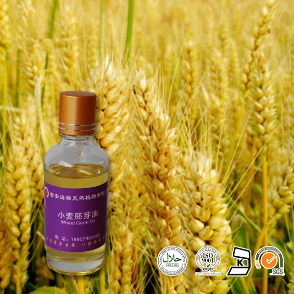 Cold pressed pure organic wheatgerm oil for skin care
