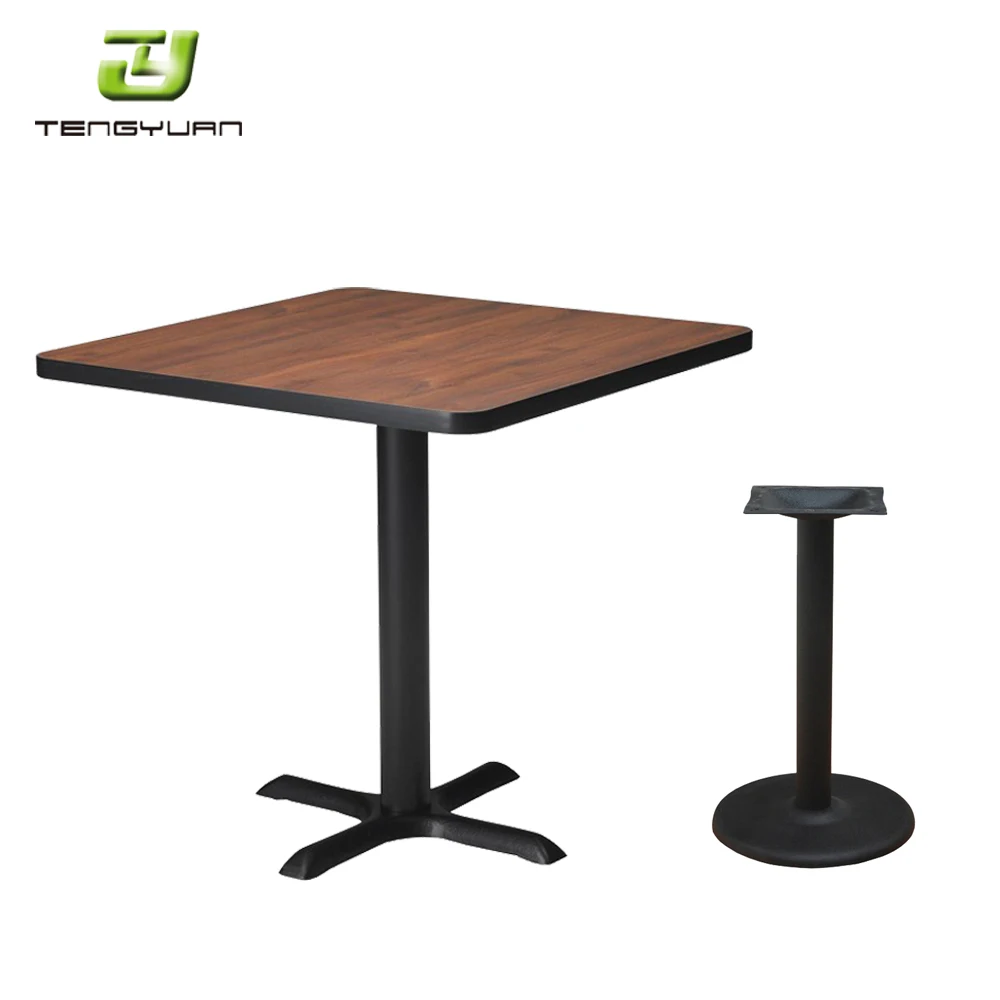 
Wood/MDF/melamine/HPL table top with cast iron metal leg dining restaurant table 