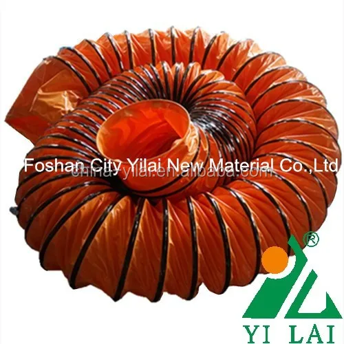 good ventilation air flexible duct hose, fire rated spiral duct hose