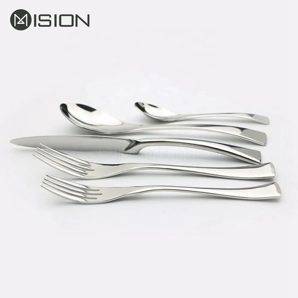 Royal wedding restaurant dinner metal silver color cutlery stainless steel cutlery set