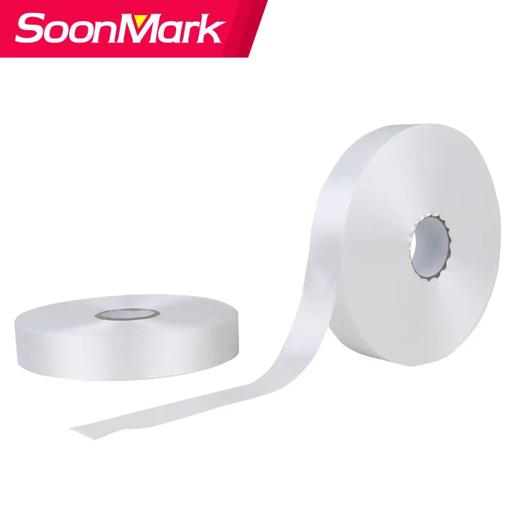 Wash satin ribbon polyester satin clothing labels roll Satin washing care labels