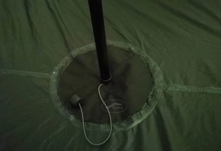 Custom Logo High End Camping Lightweight Double Sided Silicone Treating Nylon Outdoor Teepee Glamping Bell Family Tent