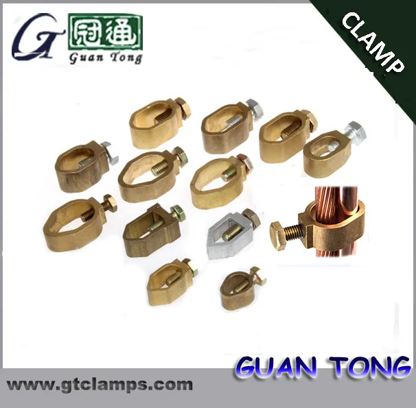 Tape rod clamp for lightning protection