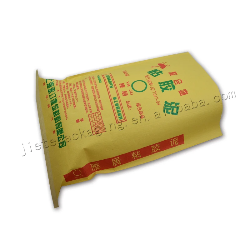 
Kraft paper plastic compound cement packaging bag for mortar,tile adhesive 