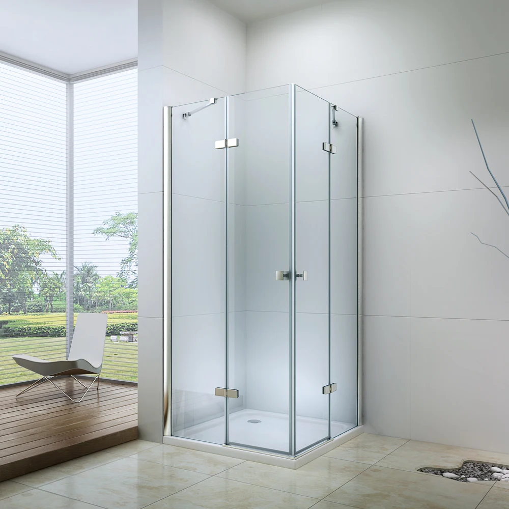EX-407 Portable Sliding Plastic Hinged Shower Doors