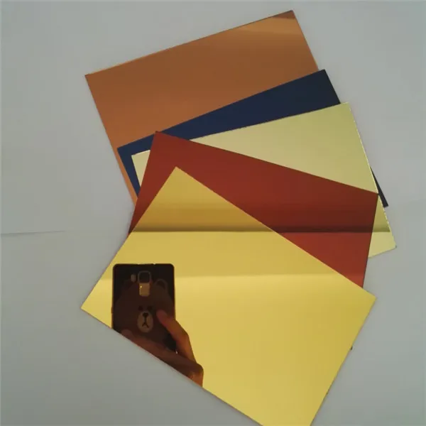 1-2mm High Quality Decorative Tinted and Clear Colored Glass Mirror , Coloured Float Mirror Glass, Colored Float Mirror