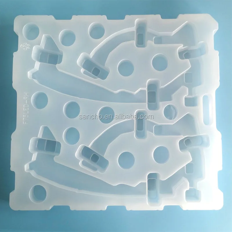 Matte white vacuum formed blister tray for electronics