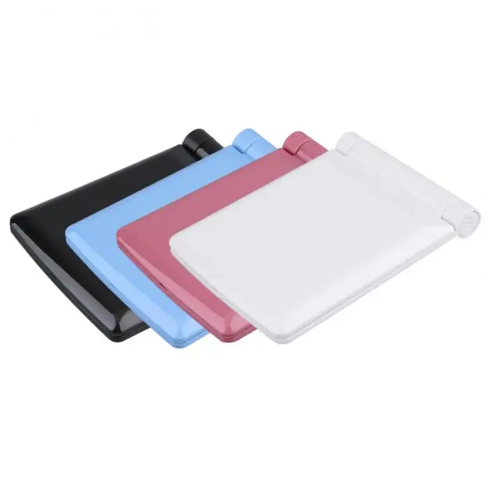 Women Foldable Makeup Mirrors Lady Cosmetic Hand Folding Portable Compact Pocket Mirror 8 LED Lights Lamps