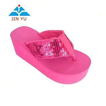 Производители продают блестки, женские красивые шлепанцы на толстой подошве EVA, тапочки для дам