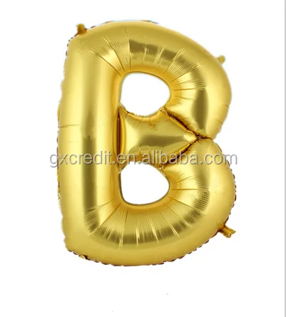 16 Inch Bright Gold Foil letter Balloons for  Party Decoration