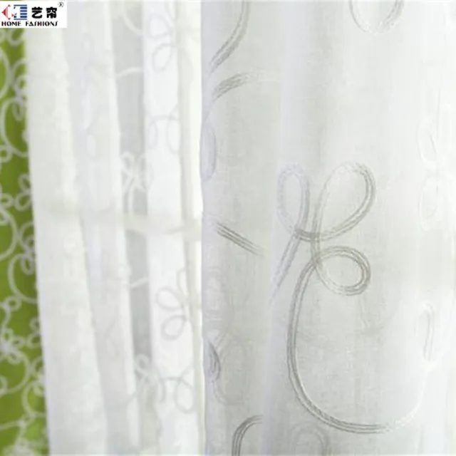 Embroidered blue purple green color blackout arabic curtain panels for home