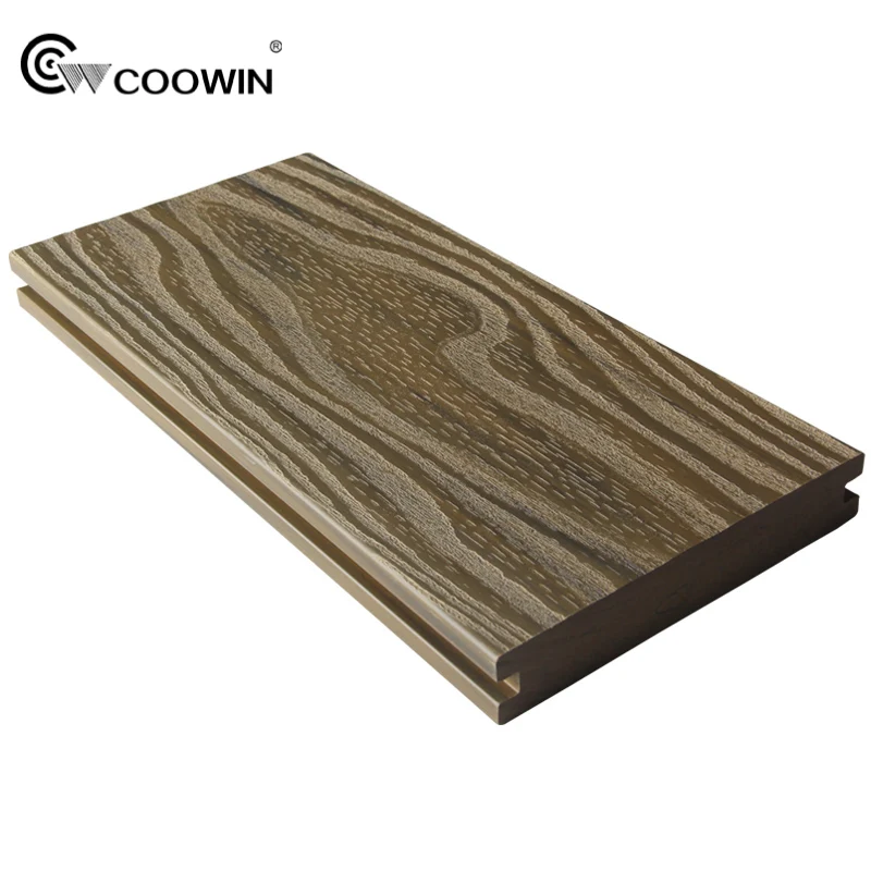 High gloss laminate flooring non slip adhesive sheet wood tiles for outdoor WPC decking flooring