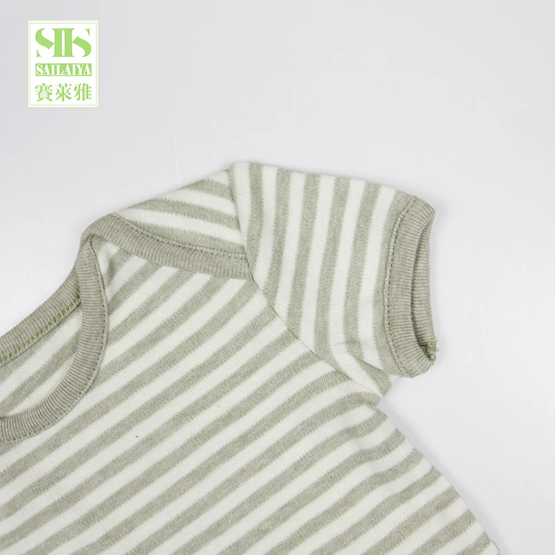 
wholesaleSIIS high quality low price short sleeve organic romper baby bodysuit clothes 