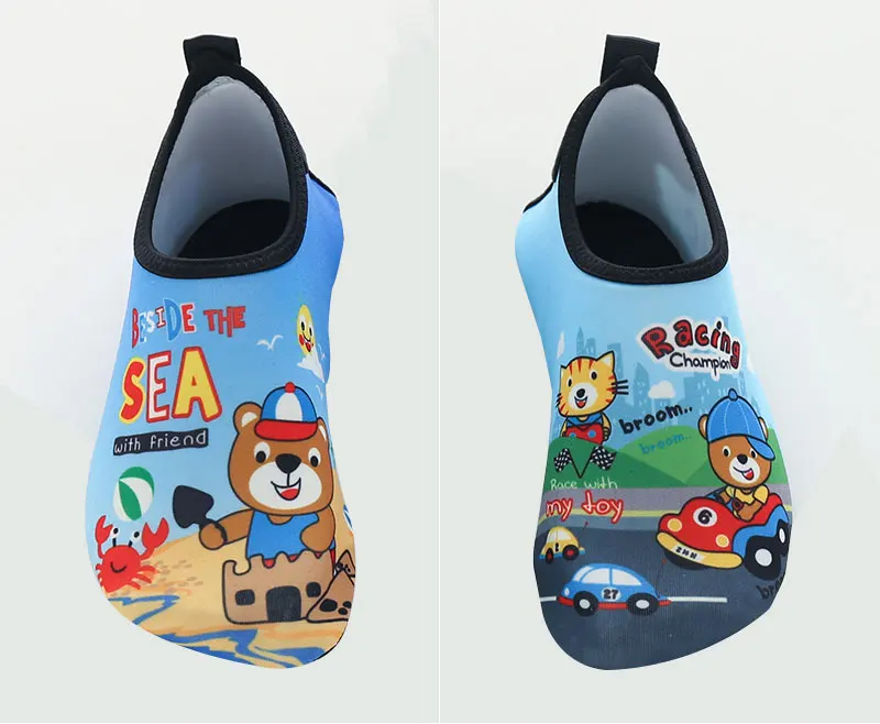 ZALE Custom Summer Sandals Waterproof Girls Plastic Swimming Rubber Neoprene Silicone Aqua Water Kids Beach Shoes