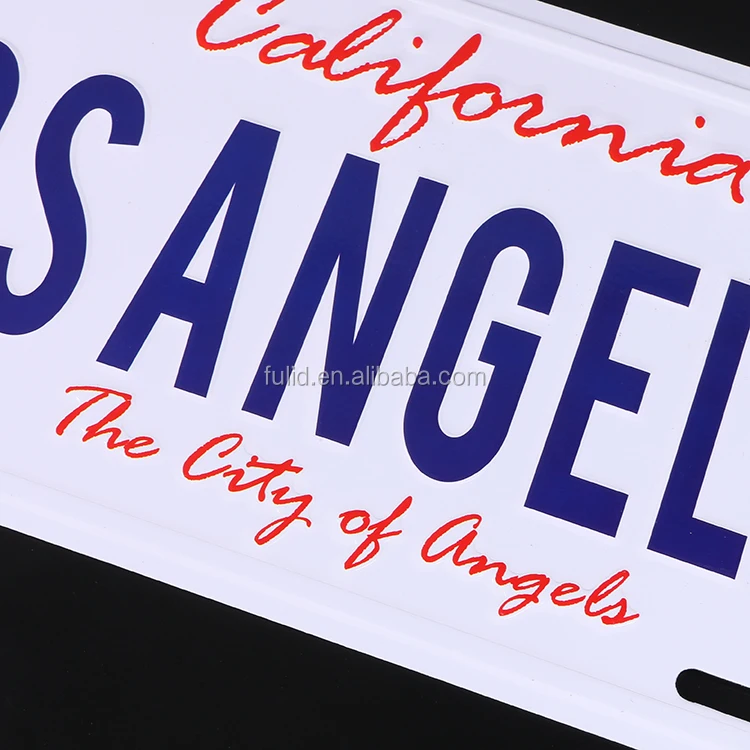 Aluminum LOS ANGELES License Plates Car License Plate High Security
