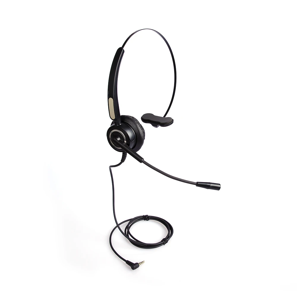 call center headset PC headset telephone headset with 2.5mm DC plug suitable for PC and call center