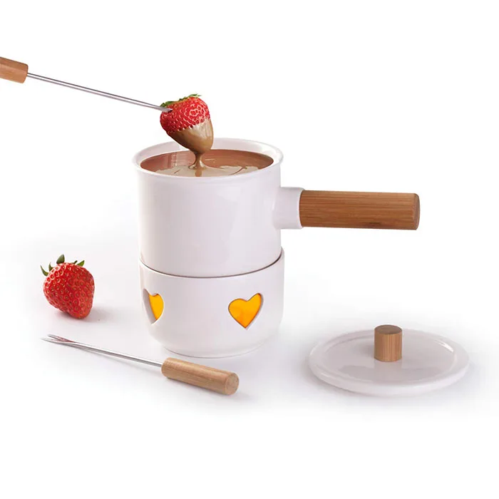 Personalized Ceramic Fondue Set Cheese Fondue Pot