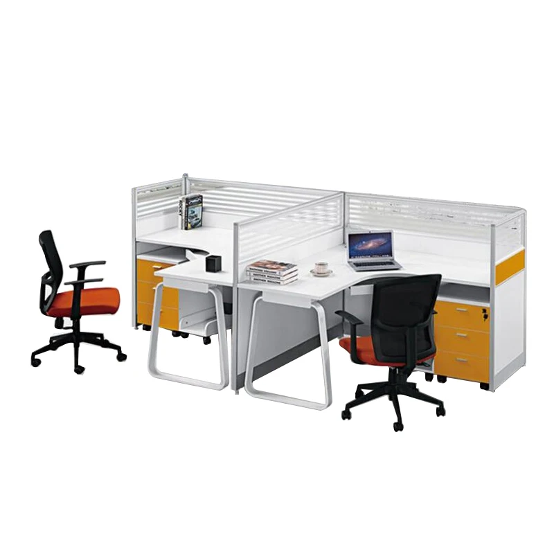 Modern furniture modular aluminum partition call center 2 person office cubicle workstation