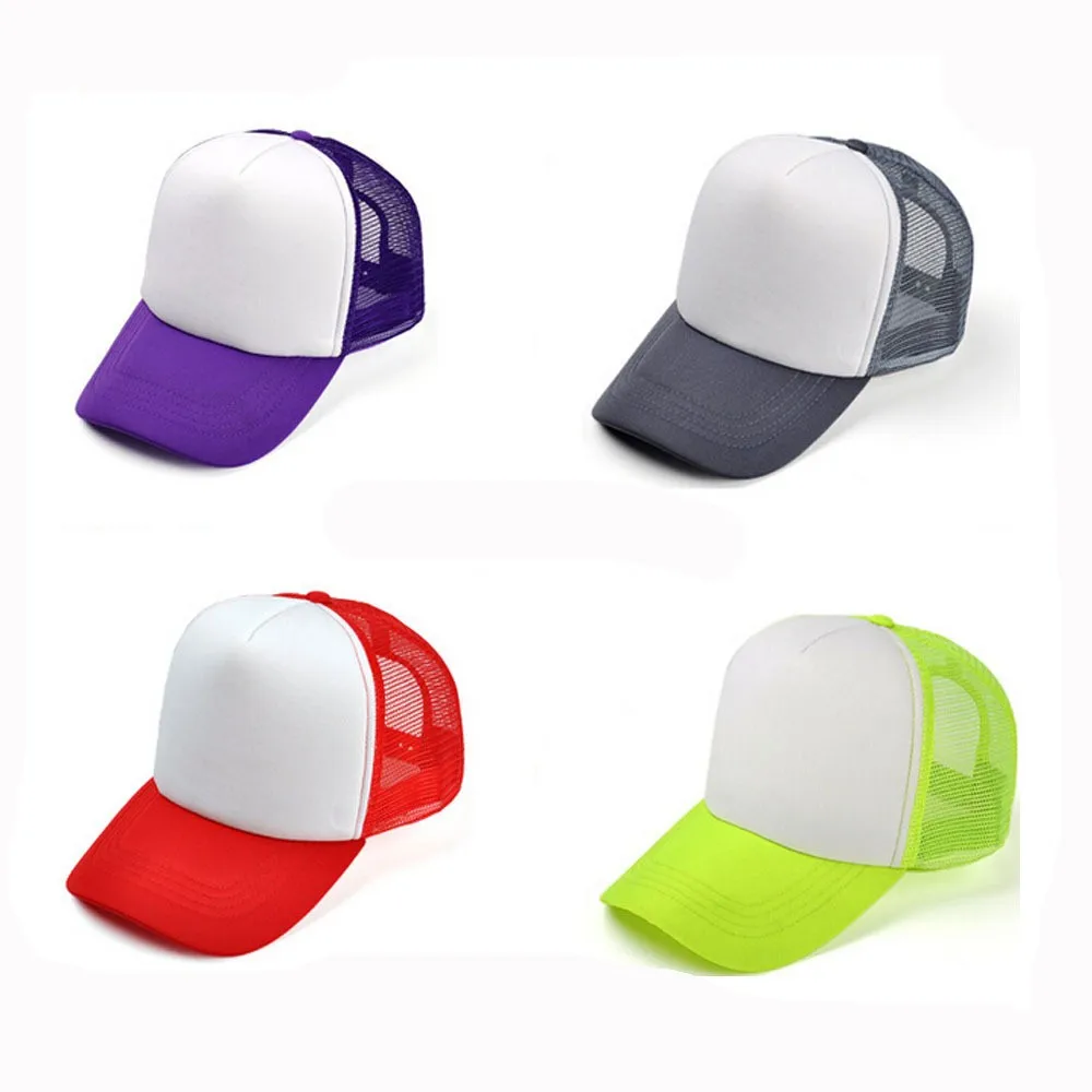 
Factory Custom winter cap sponge polyester mesh cap printing kid 52cm trucker Hats 