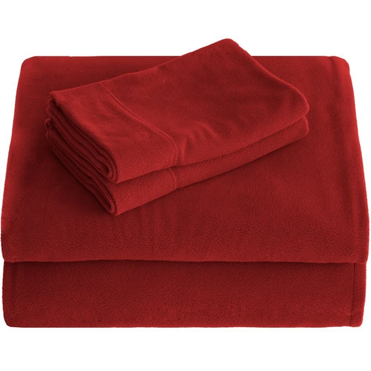 Soft & Cozy Twin Queen King Super King  Polar Fleece Sheet Luxury Bedding  Set 4 piece